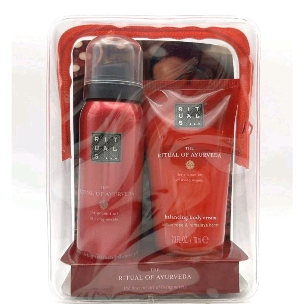 RITUALS Ayurveda Foaming Shower Gel & Body Cream Travel Gift Set Limited Edition